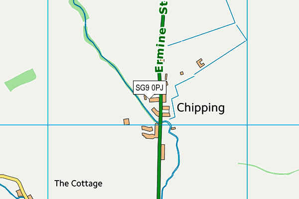 SG9 0PJ map - OS VectorMap District (Ordnance Survey)