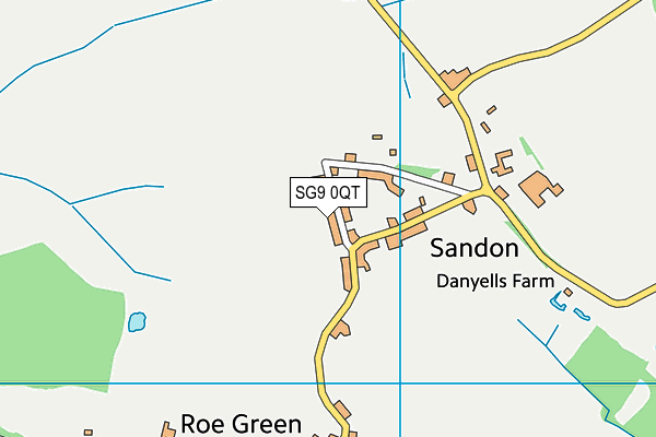 SG9 0QT map - OS VectorMap District (Ordnance Survey)