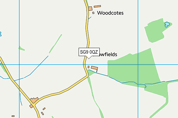 SG9 0QZ map - OS VectorMap District (Ordnance Survey)
