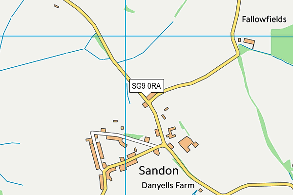 SG9 0RA map - OS VectorMap District (Ordnance Survey)