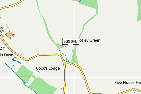 SG9 0RE map - OS VectorMap District (Ordnance Survey)