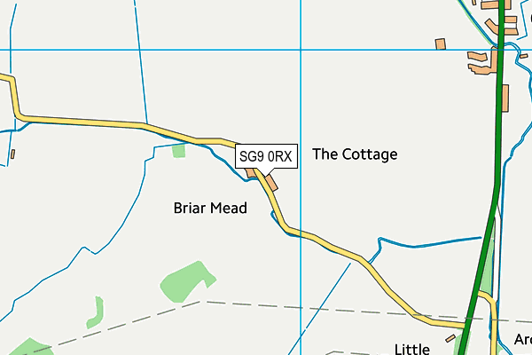 SG9 0RX map - OS VectorMap District (Ordnance Survey)