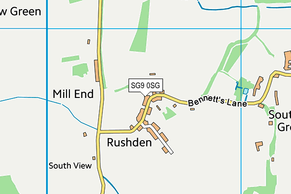 SG9 0SG map - OS VectorMap District (Ordnance Survey)