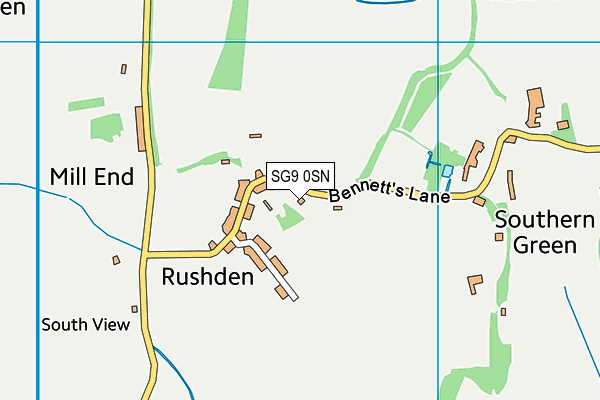 SG9 0SN map - OS VectorMap District (Ordnance Survey)