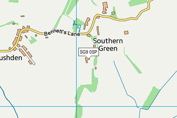 SG9 0SP map - OS VectorMap District (Ordnance Survey)