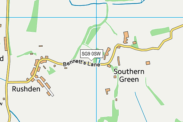 SG9 0SW map - OS VectorMap District (Ordnance Survey)