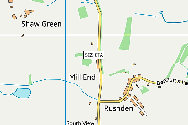 SG9 0TA map - OS VectorMap District (Ordnance Survey)