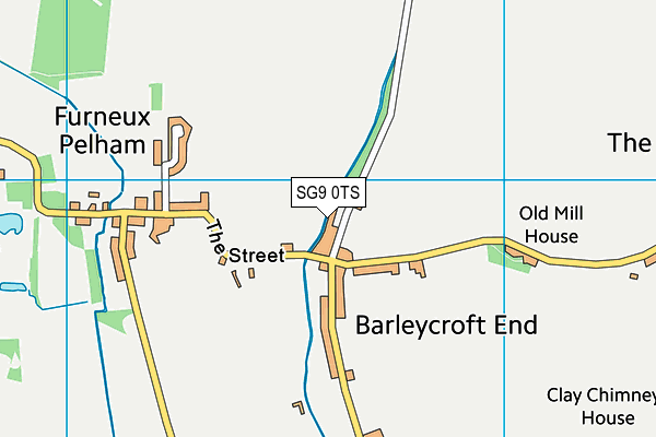 SG9 0TS map - OS VectorMap District (Ordnance Survey)