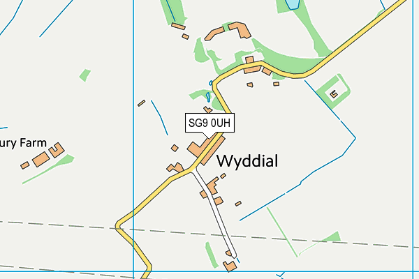 SG9 0UH map - OS VectorMap District (Ordnance Survey)