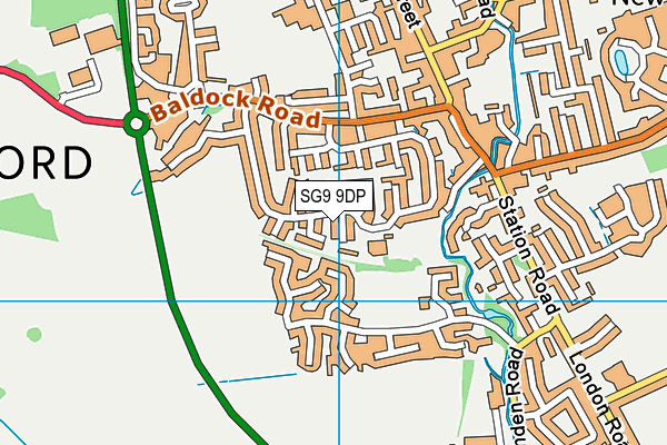 SG9 9DP map - OS VectorMap District (Ordnance Survey)