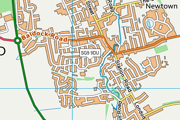 SG9 9DU map - OS VectorMap District (Ordnance Survey)