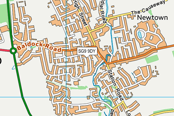 SG9 9DY map - OS VectorMap District (Ordnance Survey)