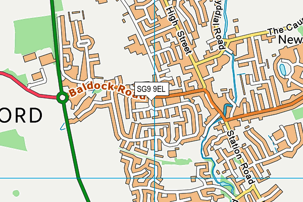 SG9 9EL map - OS VectorMap District (Ordnance Survey)
