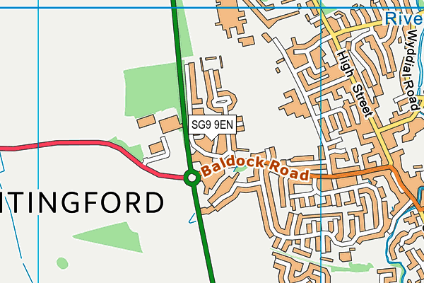 SG9 9EN map - OS VectorMap District (Ordnance Survey)