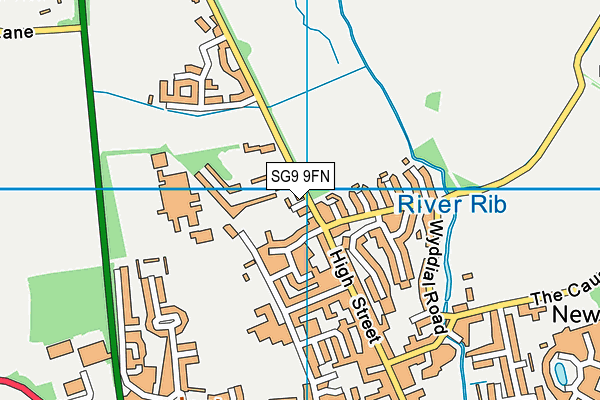 SG9 9FN map - OS VectorMap District (Ordnance Survey)