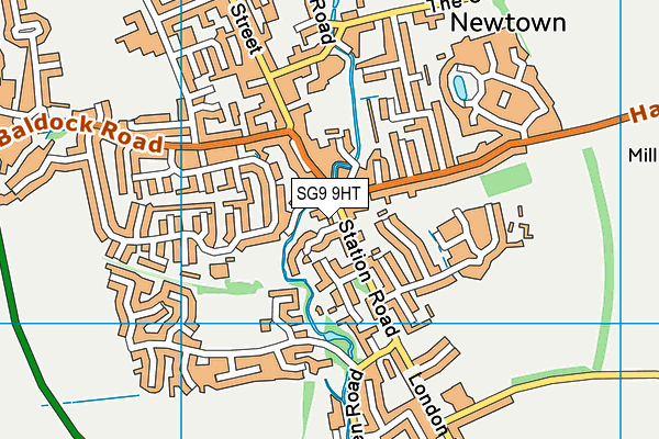 SG9 9HT map - OS VectorMap District (Ordnance Survey)