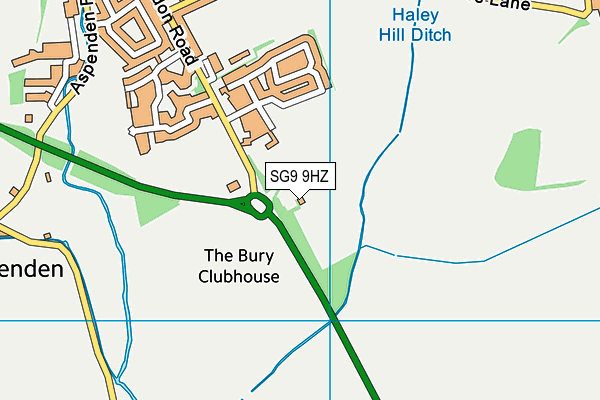 The Bury map (SG9 9HZ) - OS VectorMap District (Ordnance Survey)