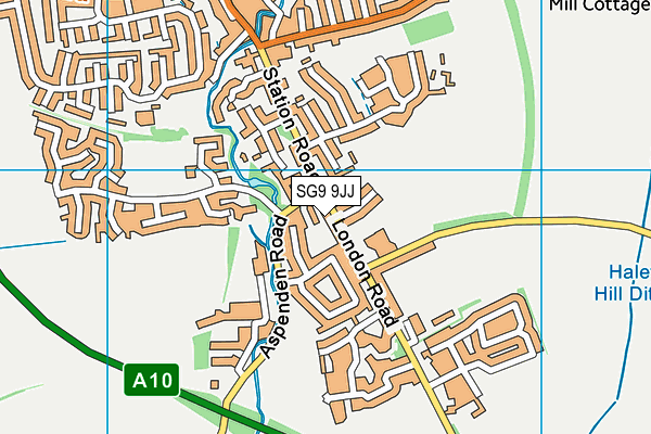 SG9 9JJ map - OS VectorMap District (Ordnance Survey)
