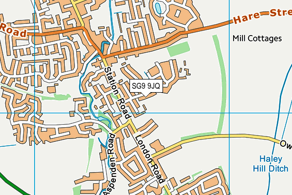SG9 9JQ map - OS VectorMap District (Ordnance Survey)