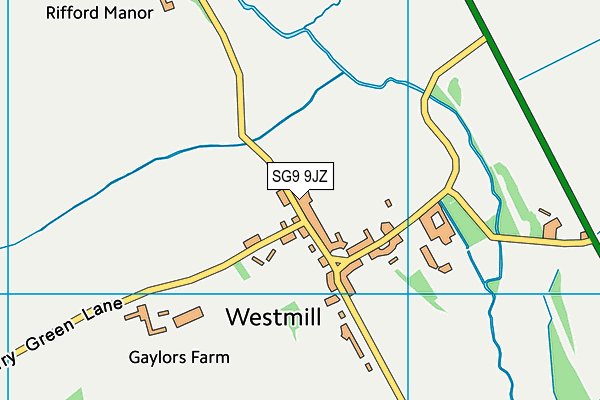 SG9 9JZ map - OS VectorMap District (Ordnance Survey)