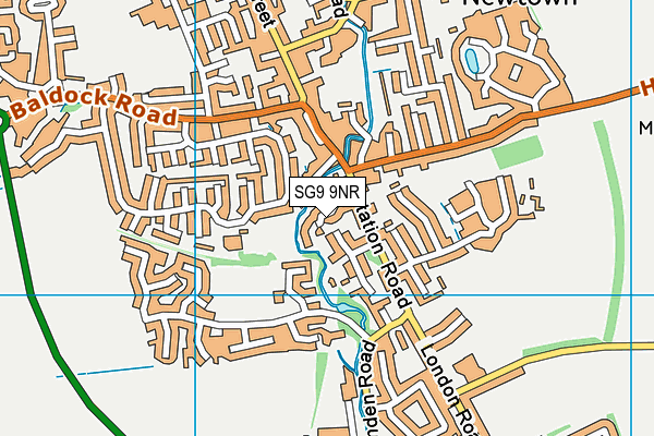 SG9 9NR map - OS VectorMap District (Ordnance Survey)