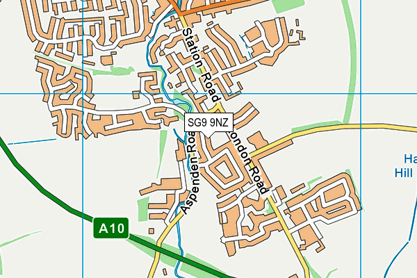 SG9 9NZ map - OS VectorMap District (Ordnance Survey)