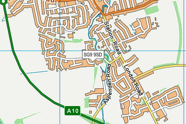 SG9 9SD map - OS VectorMap District (Ordnance Survey)