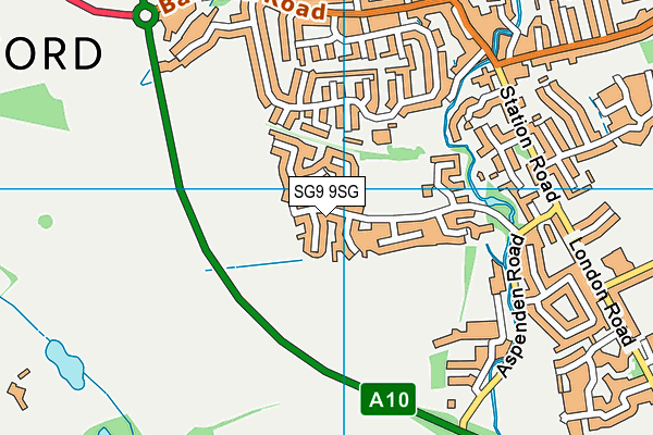 Seth Ward Community Centre map (SG9 9SG) - OS VectorMap District (Ordnance Survey)