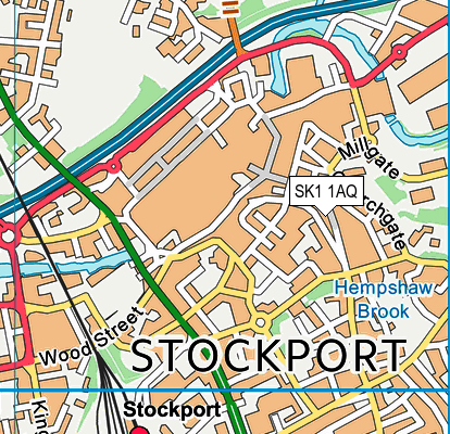 SK1 1AQ map - OS VectorMap District (Ordnance Survey)