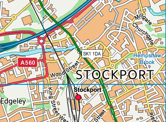 SK1 1DA map - OS VectorMap District (Ordnance Survey)