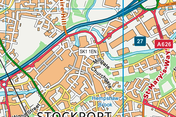 SK1 1EN map - OS VectorMap District (Ordnance Survey)