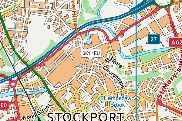 SK1 1EU map - OS VectorMap District (Ordnance Survey)