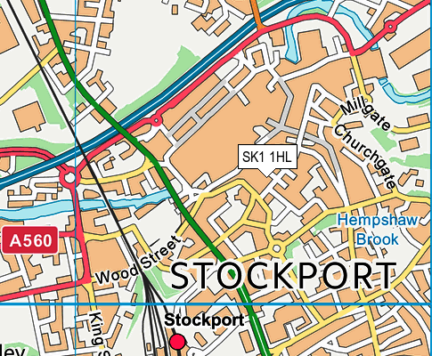 SK1 1HL map - OS VectorMap District (Ordnance Survey)