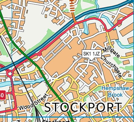 SK1 1JZ map - OS VectorMap District (Ordnance Survey)