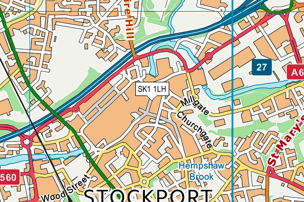 SK1 1LH map - OS VectorMap District (Ordnance Survey)