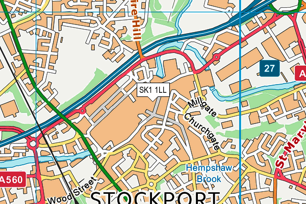 SK1 1LL map - OS VectorMap District (Ordnance Survey)