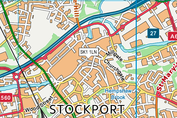 SK1 1LN map - OS VectorMap District (Ordnance Survey)