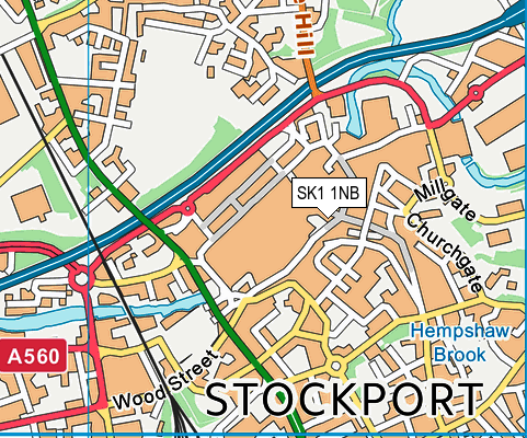 SK1 1NB map - OS VectorMap District (Ordnance Survey)