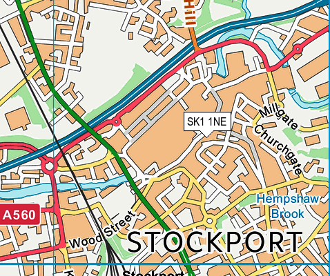 SK1 1NE map - OS VectorMap District (Ordnance Survey)