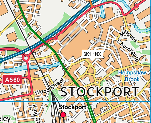 SK1 1NX map - OS VectorMap District (Ordnance Survey)