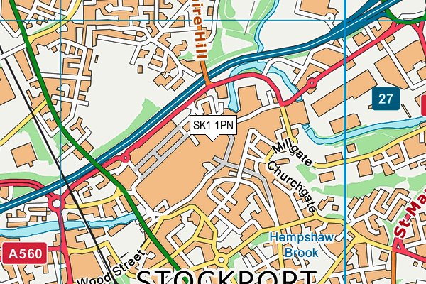 SK1 1PN map - OS VectorMap District (Ordnance Survey)