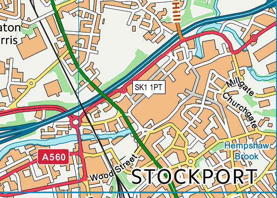 SK1 1PT map - OS VectorMap District (Ordnance Survey)