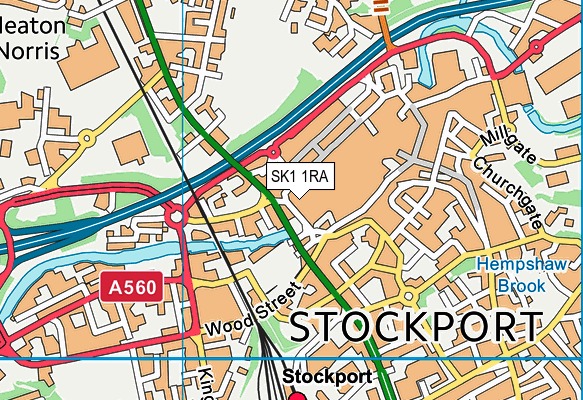 SK1 1RA map - OS VectorMap District (Ordnance Survey)