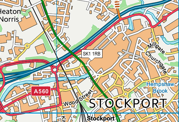 SK1 1RB map - OS VectorMap District (Ordnance Survey)