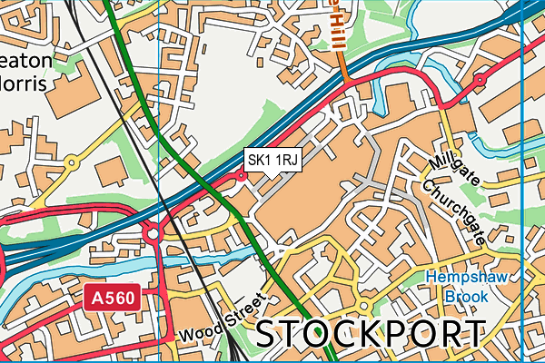 SK1 1RJ map - OS VectorMap District (Ordnance Survey)