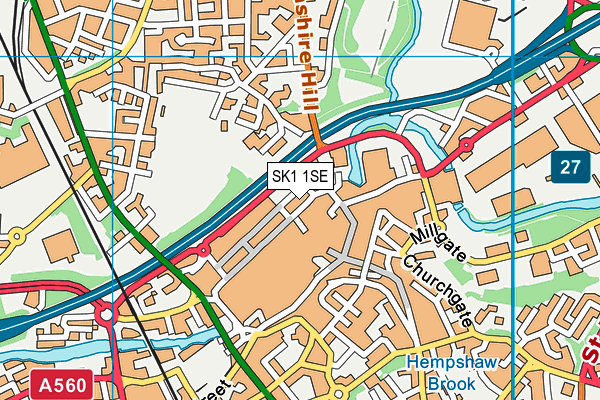 SK1 1SE map - OS VectorMap District (Ordnance Survey)