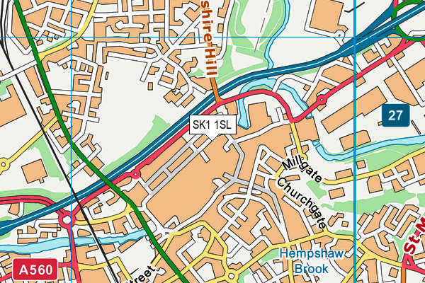 SK1 1SL map - OS VectorMap District (Ordnance Survey)
