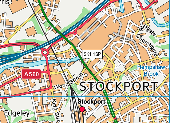 SK1 1SP map - OS VectorMap District (Ordnance Survey)