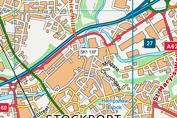 SK1 1XF map - OS VectorMap District (Ordnance Survey)