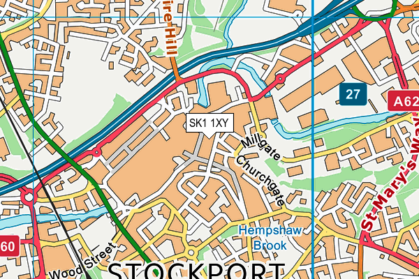 SK1 1XY map - OS VectorMap District (Ordnance Survey)